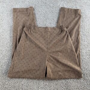 Vintage Y2K Cache Dress Pants Womens 12 Brown Polka Dot Studded Pull On Relaxed